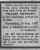 Veendorp, Folkert - 1909-1933