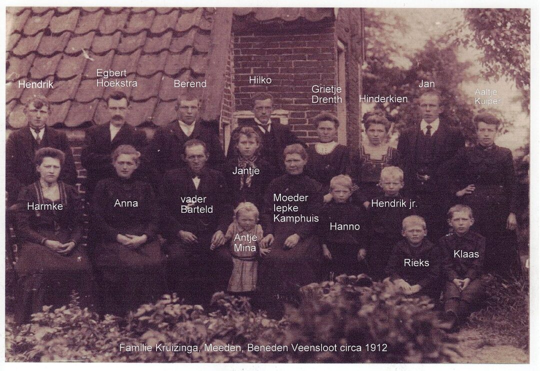 Het gehele gezin Kruizinga op de foto